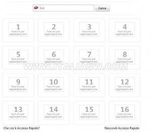 Opera 9.5 - Accesso Rapido - 16 Thumbnails