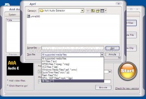 AoA Audio Extractor - ver 1.2.3 - Formati Supportati
