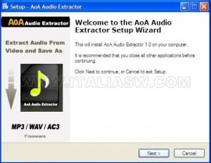 AoA Audio Extractor - ver 1.2.3 - Installazione