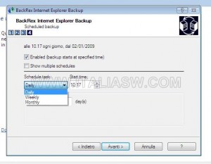 BackRex - Frequenza Backup BackRex - Frequenza Backup