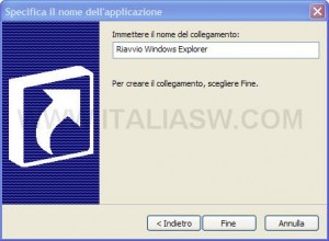 Riavvio Windows Explorer - Nome Link Riavvio Windows Explorer - Nome Link