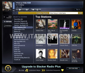 Slacker Radio - Elenco Stazioni