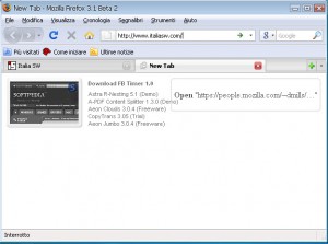 Mozilla Firefox 3.5 - New Tab