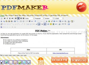 PDFMaker - Per creare PDF Online