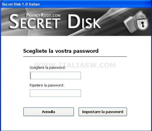 Secret Disk - Scelta Password Secret Disk - Scelta Password