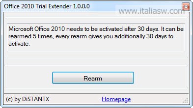 Screenshot - Office 2010 Trial Extender