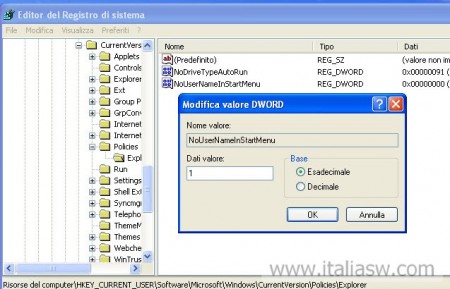 Screenshot - Rimuovere Nome Utente in Windows XP - 05