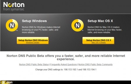 Screenshot - Norton DNS