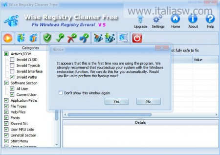 Screenshot - Wise Registry Cleaner - 01