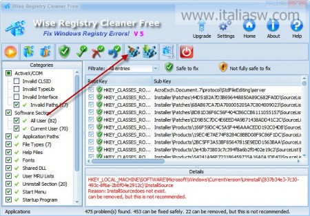 Screenshot - Wise Registry Cleaner - 04