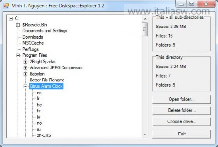 Screenshot - Free DiskSpaceExplorer 1.2 - 01
