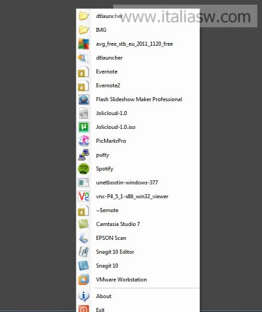 Screenshot - Desktop Tray Launcher 1