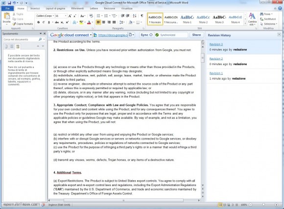Screenshot - Google Cloud Connect Microsoft Office - 02