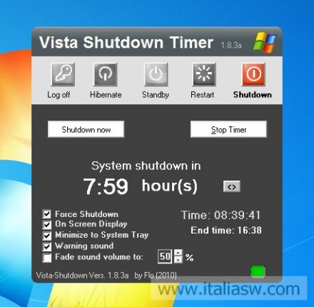 Screenshot - Vista Shutdown Timer - 01