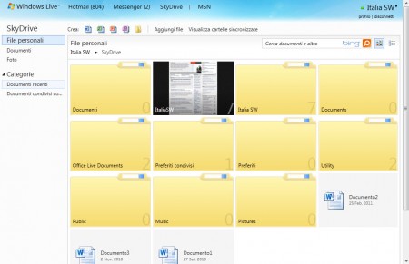Screenshot - SkyDrive - Main