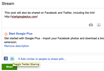 Screenshot - Start Google Plus - 01