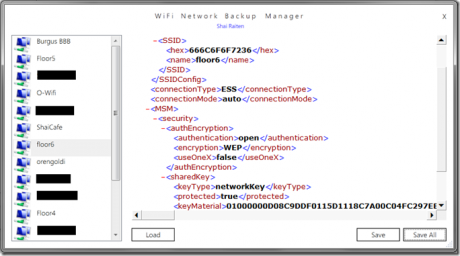 Screenshot - Wifi Network Backup Manager Utility - 01