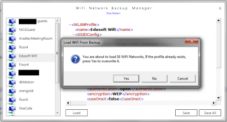 Screenshot - Wifi Network Backup Manager Utility - 03