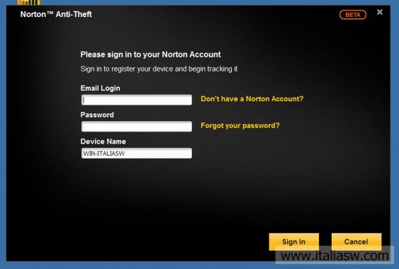 Screenshot - NortonTM Anti-Theft Beta - 02