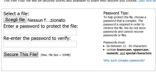 Screenshot - Send Files Securely