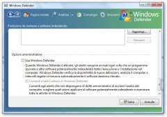 Disabilitazione Windows Defender