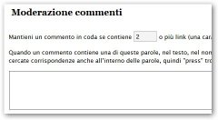 Wordpress 2.1 - Moderazione Commenti