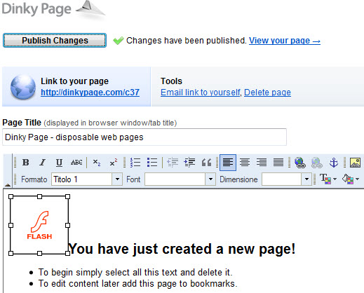 Dinky Page WYSIWYG