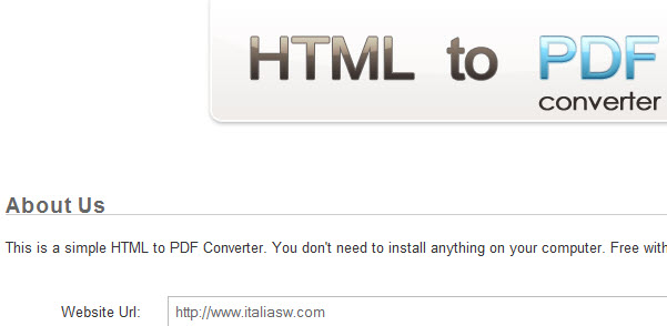 Html to PDF Converter