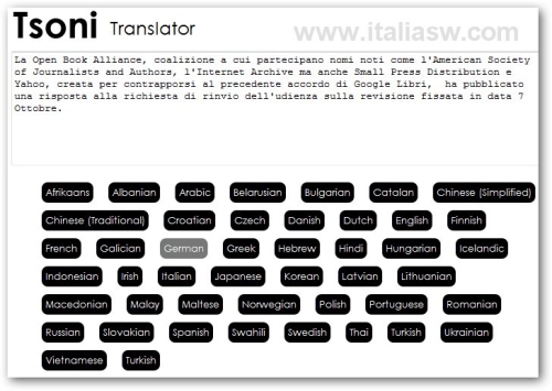 Tsoni Translator