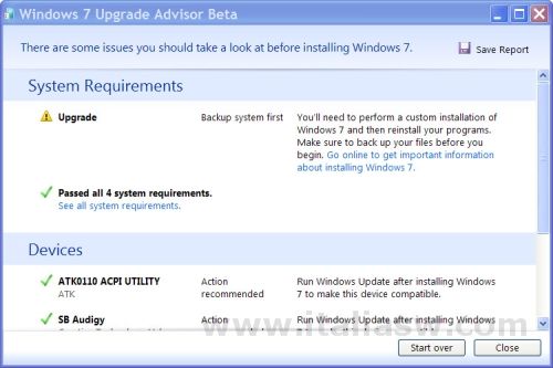 Windows 7Upgrade Advisor - 3