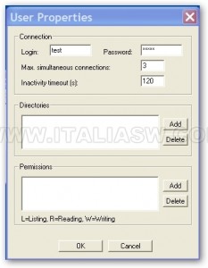 smallftpd - user properties