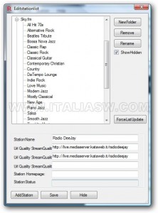 Radio Stream Player - Aggiunta Radio DeeJay