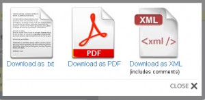 Doingtext - Export