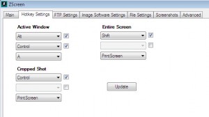 zscreen - hotkey settings
