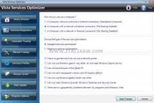 Vista Services Optimizer - Automatic Tuning