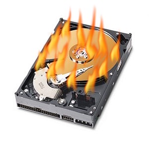 logo hard disk fiamme