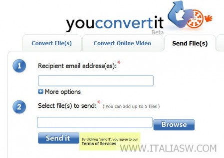Screenshot - YouConvertIt - Send File