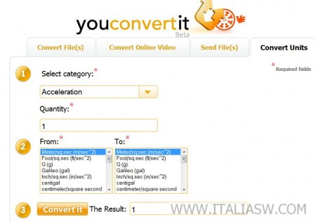 Screenshot - YouConvertIt - Units