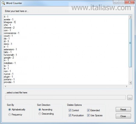 Screenshot - Word Counter