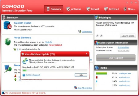 Screenshot - Comodo Internet Security - ver. 4 - MainComodo 