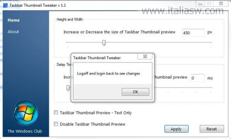Screenshot - TaskBar Thumbnail Tweaker - 01