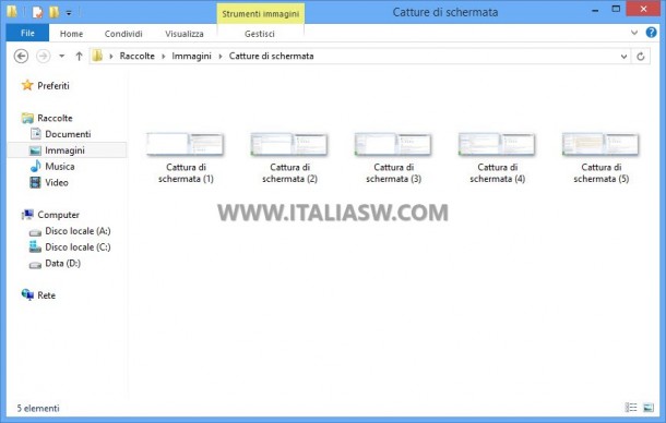 Windows 8 - Cattura Schermata