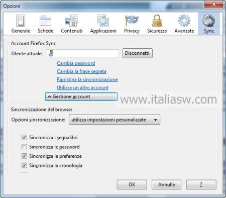 Screenshot - Firefox Sync 1.3 - 1