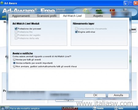 Screenshot - Ad-Aware 8.3 - 02 - Opzioni - A