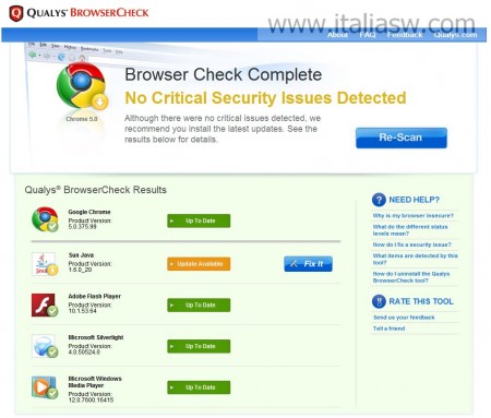 Screenshot - Qualys Browser Check