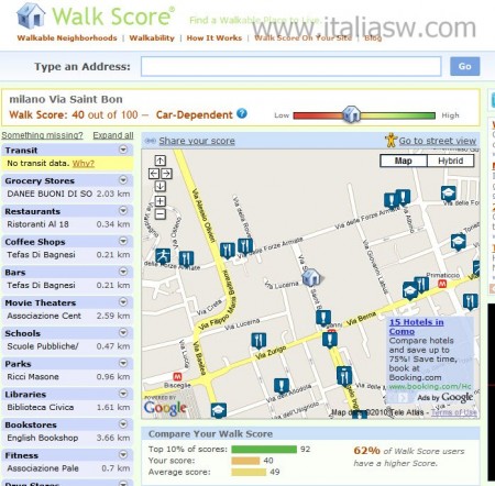 Screenshot - Walk Score
