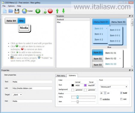 Screenshot - CSS 3 Menu - 01