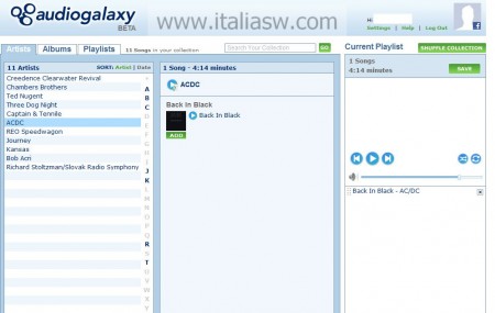 Screenshot - AudioGalaxy - Main
