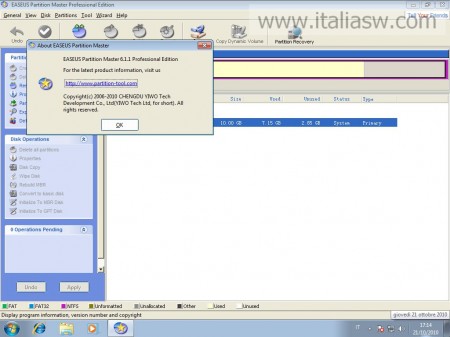 Screenshot - Easeus Partition Master 6.1.1 - 01