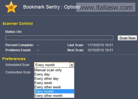 Screenshot - Bookmark Sentry